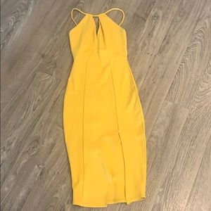 Mustard yellow stretchy dress